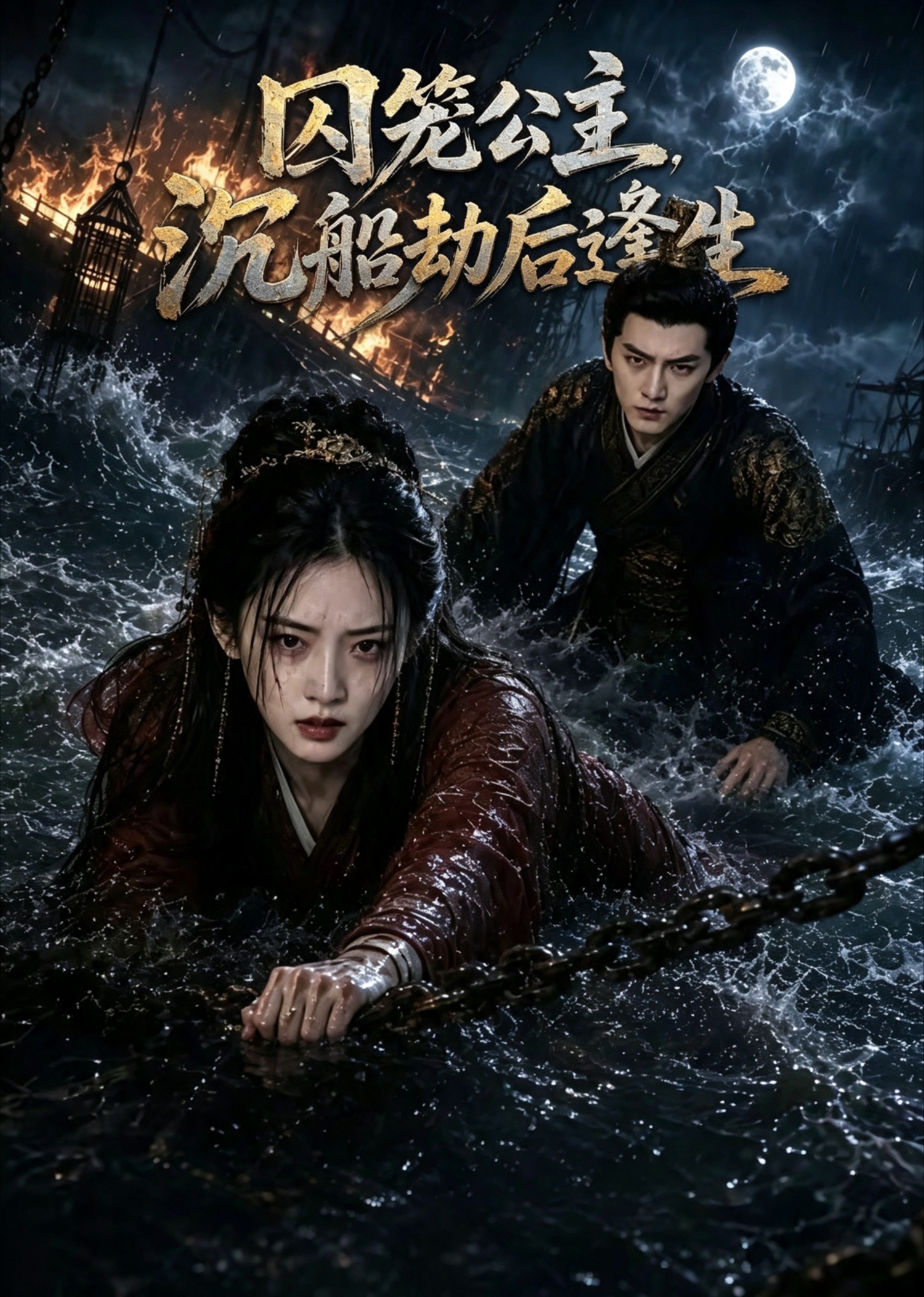 囚笼公主，沉船劫后逢生封面
