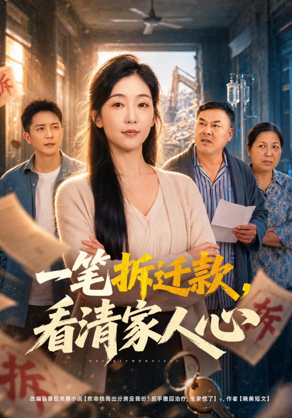 一笔拆迁款，看清家人心封面