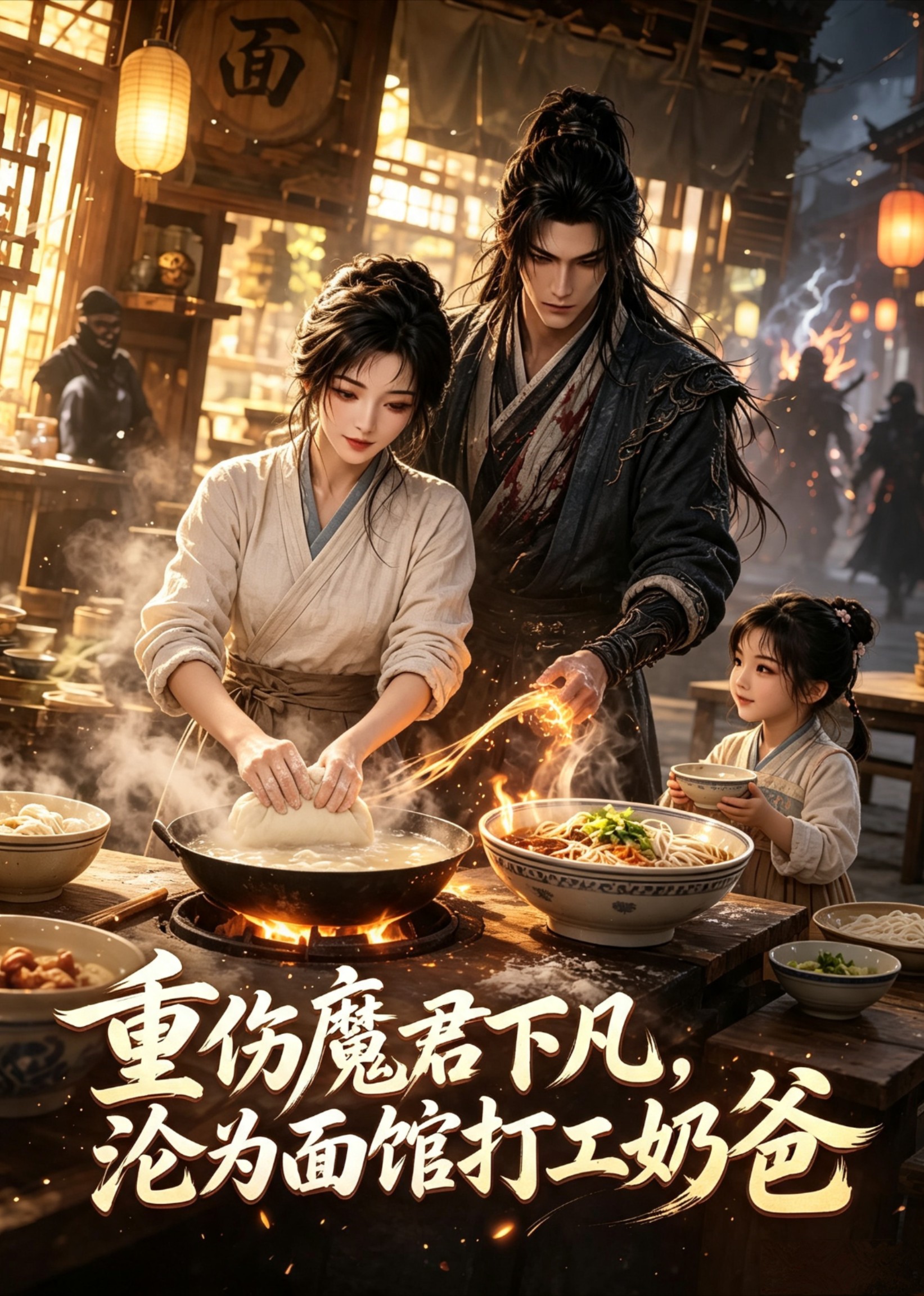 重伤魔君下凡，沦为面馆打工奶爸封面