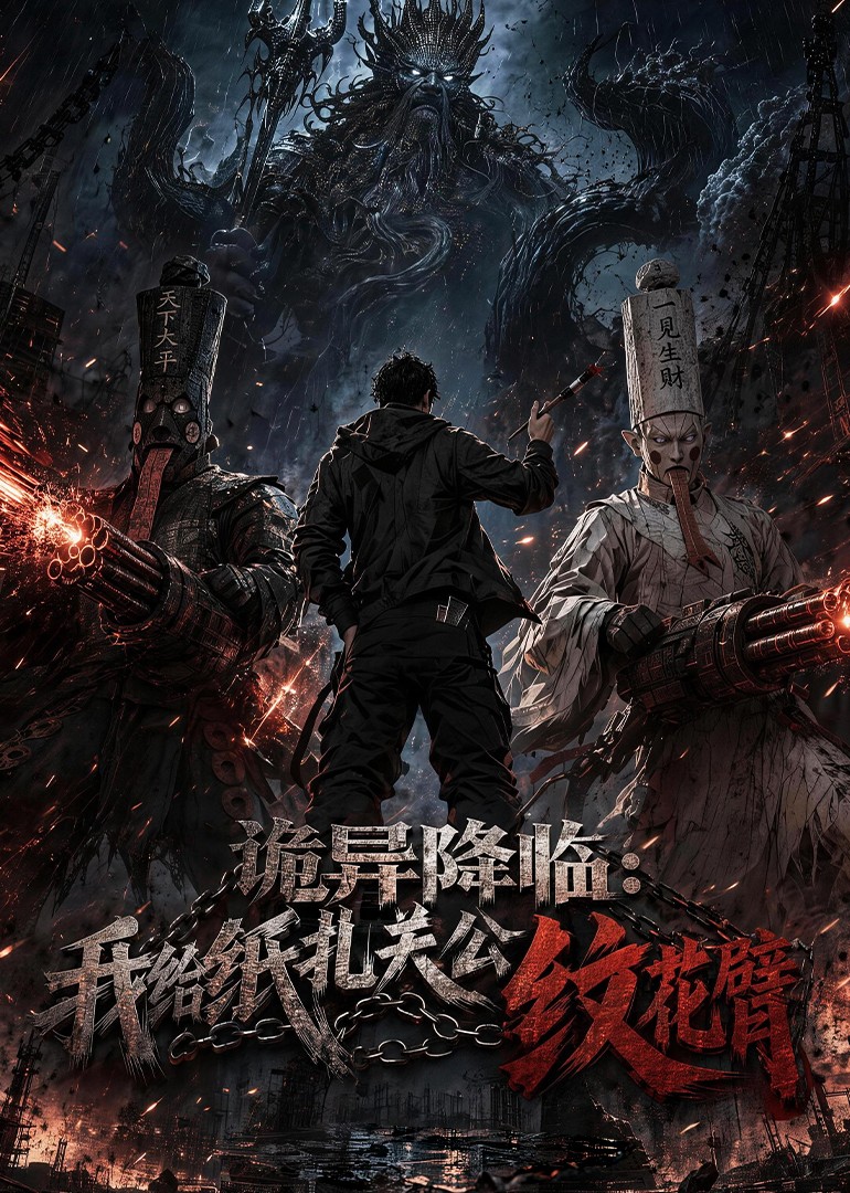 诡异降临：我给纸扎关公纹花臂封面