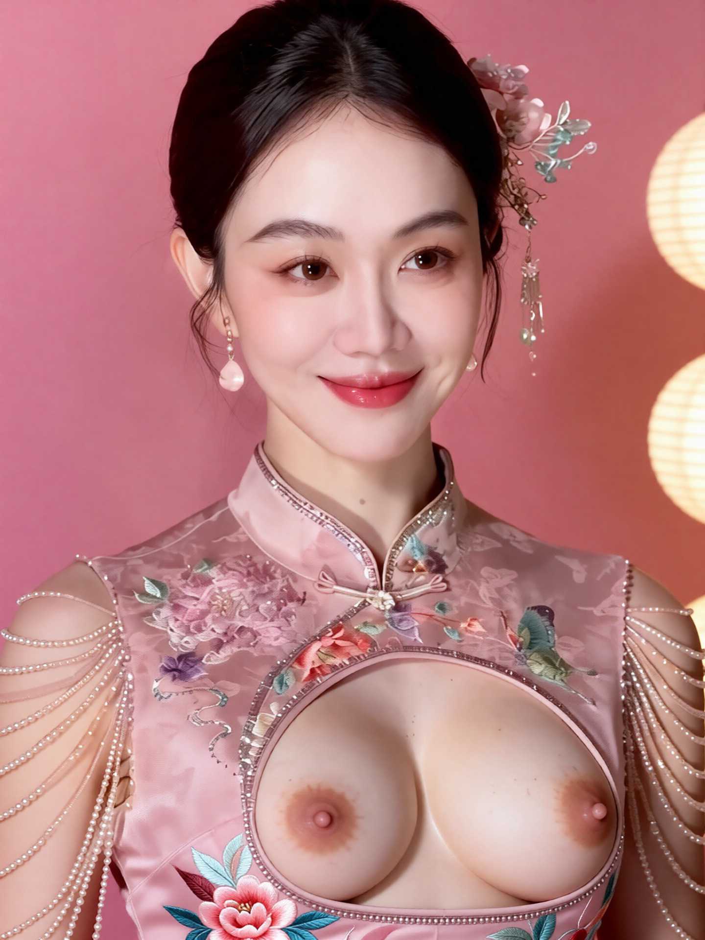 AI魔改 姜妍 骚浪贱货身穿性感旗袍 跪求大家抽插她的淫荡骚穴封面