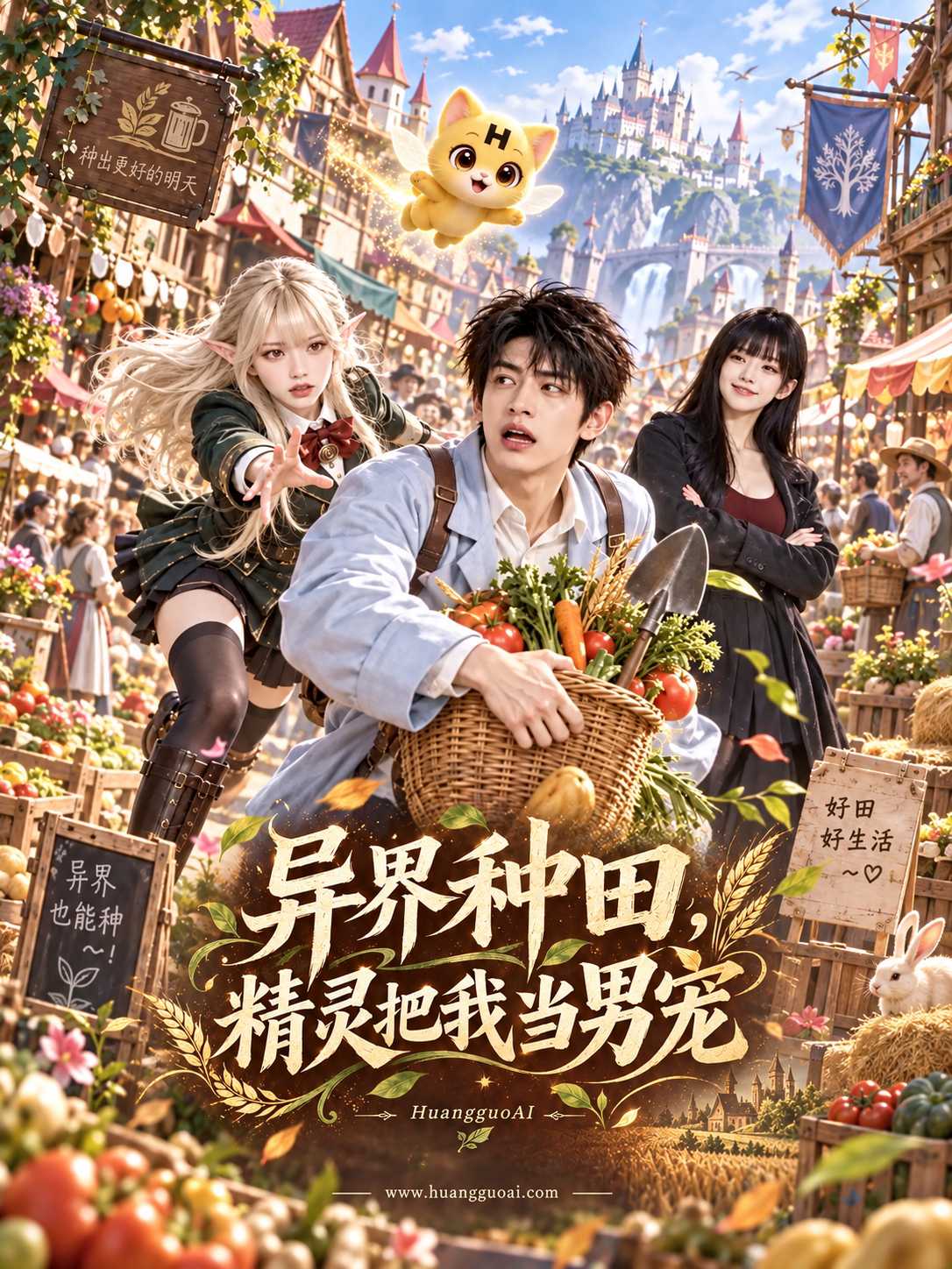 异界种田，精灵把我当男宠封面